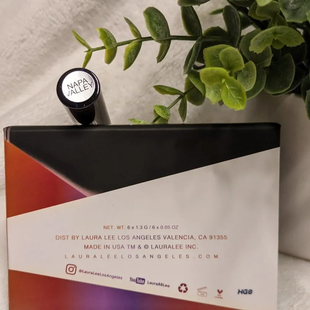 NIB Laura Lee Party Animal Eyeshadow Palette & OFRA Napa Valley Lipstick BUNDLE